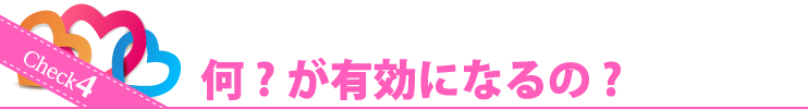Check4 何？が有効になるの？