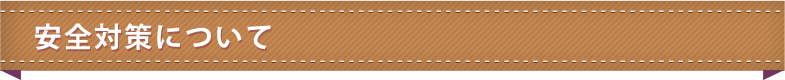 安全対策について